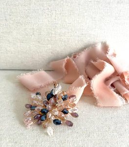CHOKER GASA ROSA ¬NUDE