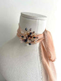 CHOKER GASA ROSA ¬NUDE