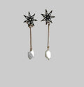 PENDIENTE STAR WHITE CON PERLA MAEDIUM