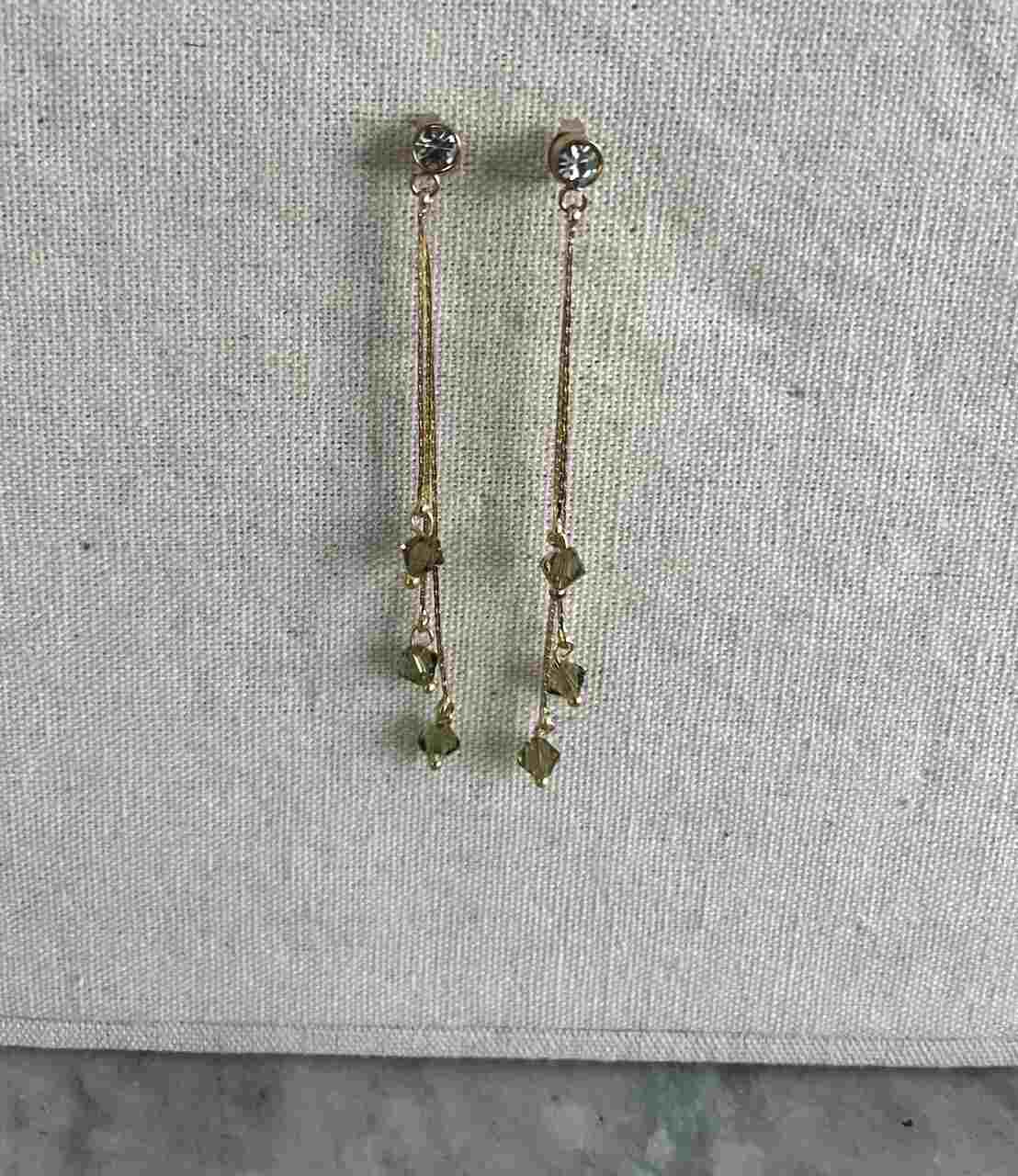 PENDIENTES CRISTAL OLIVE