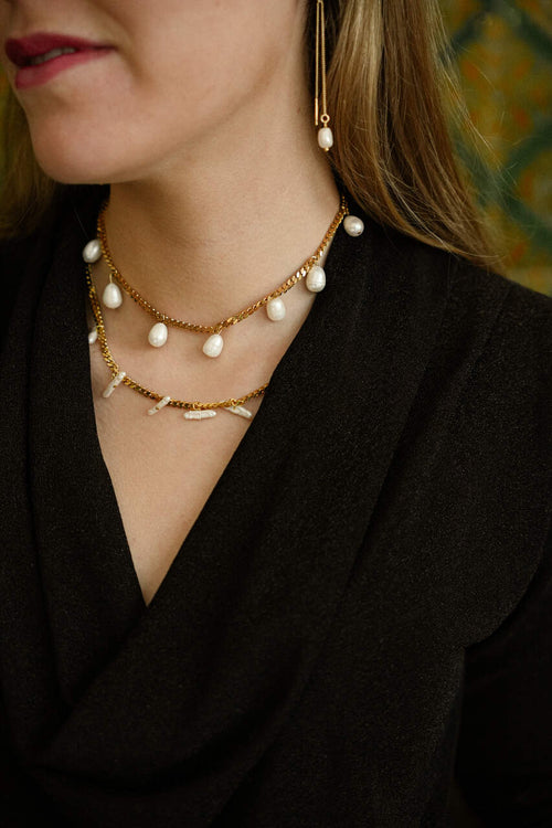 COLLAR PERLA ALARGADA
