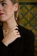 PENDIENTES CADENA PERLA OVAL