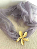 CHOKER TU LILA  GRIS