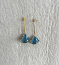 PENDIENTES PETALO TEAL