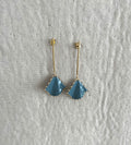 PENDIENTES PETALO TEAL