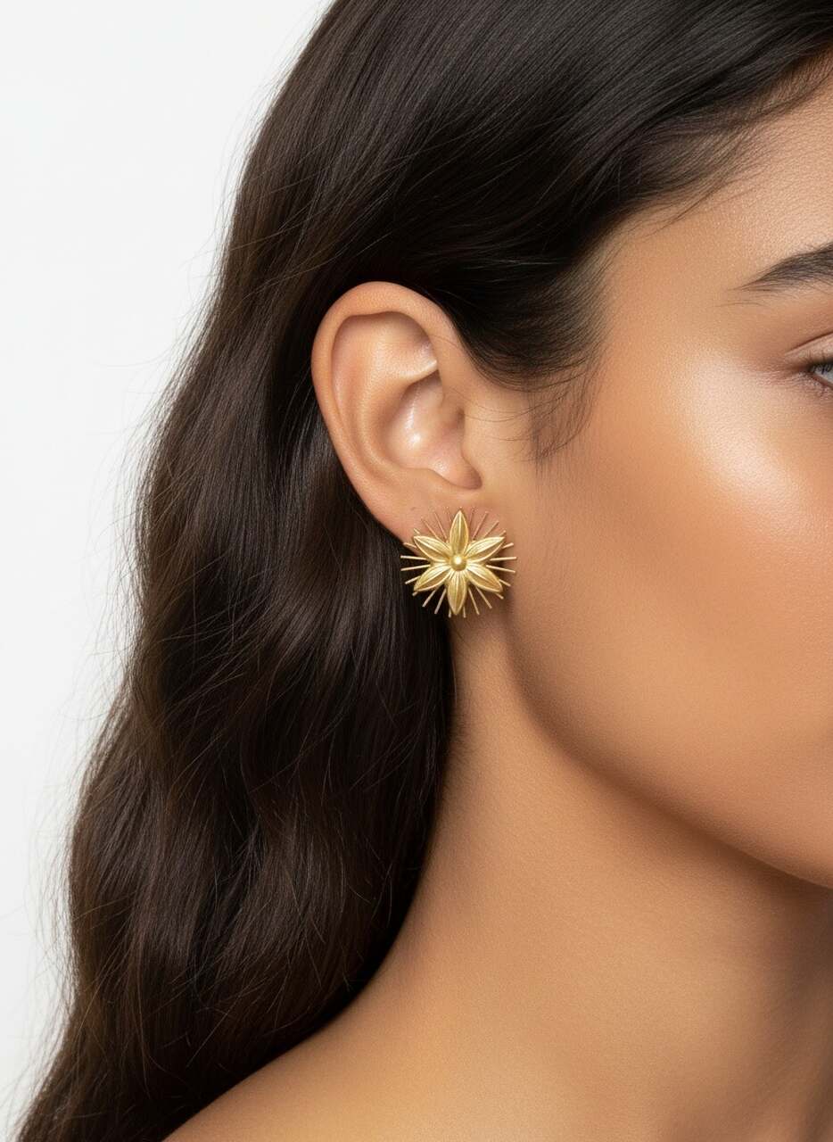 PENDIENTES FLOR DALIA PRESION