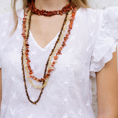 COLLAR  PIEDRAS NATURALES MAR