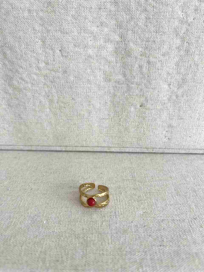 ANILLO PIEDRA CORAL