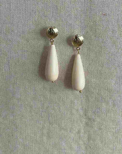 PENDIENTES LAGRIMA MARFIL