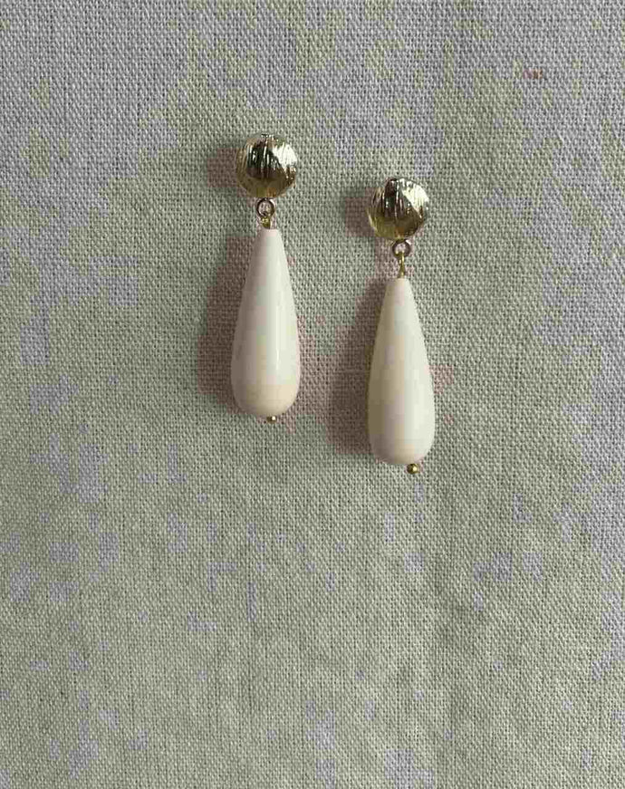 PENDIENTES LAGRIMA MARFIL