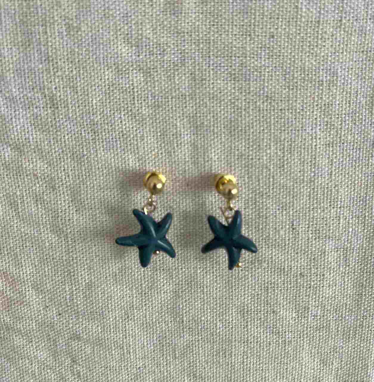 PENDIENTES ESTRELAL DE MAR VERDE