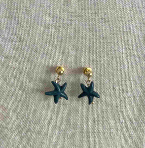 PENDIENTES ESTRELAL DE MAR VERDE