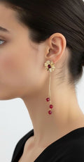 PENDIENTES GRANATE CRISTAL