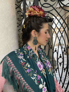 PENDIENTES ROSETON RESINA