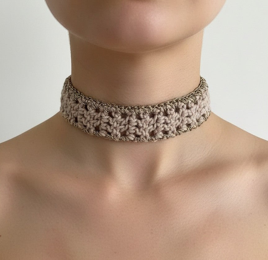 CHOKER CROCHET BRILLO