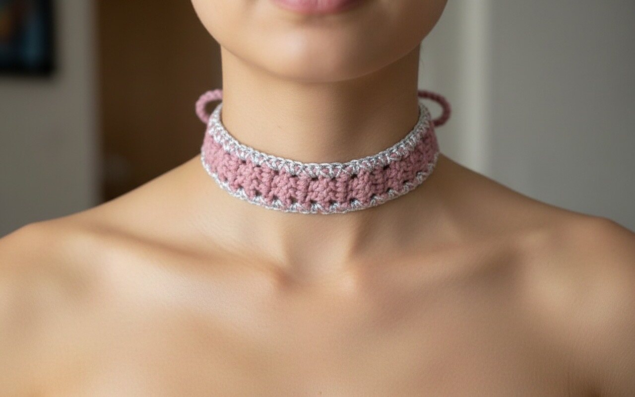 CHOKER CROCHET BRILLO