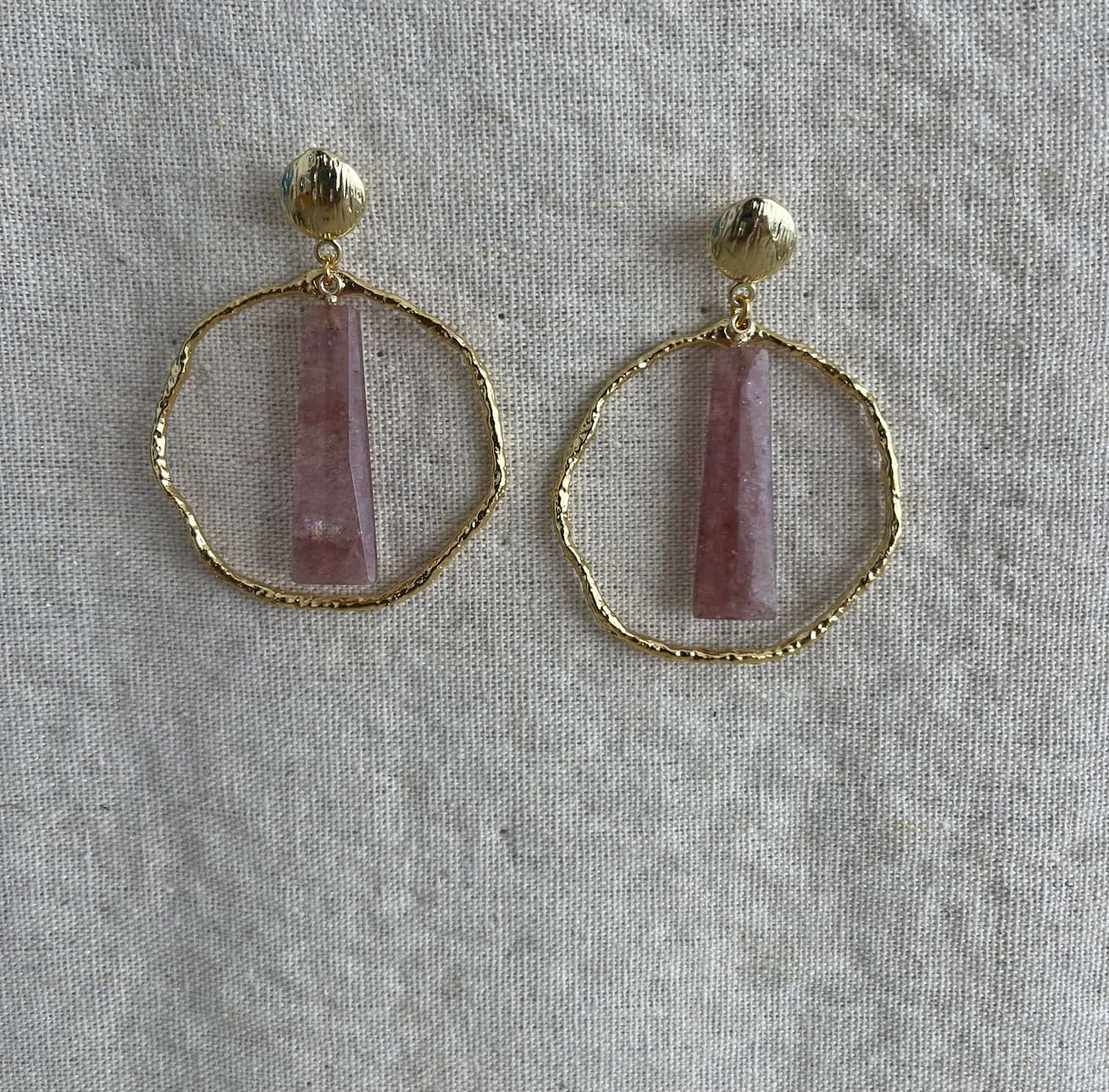 PENDIENTES PIEDRA CUARZO
