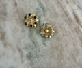 BROCHE  CRISANTEMO LATON CRISTAL
