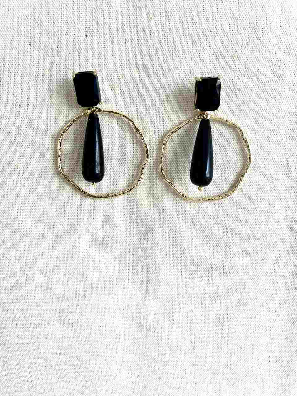 PENDIENTES LAGRIMA AZABACHE