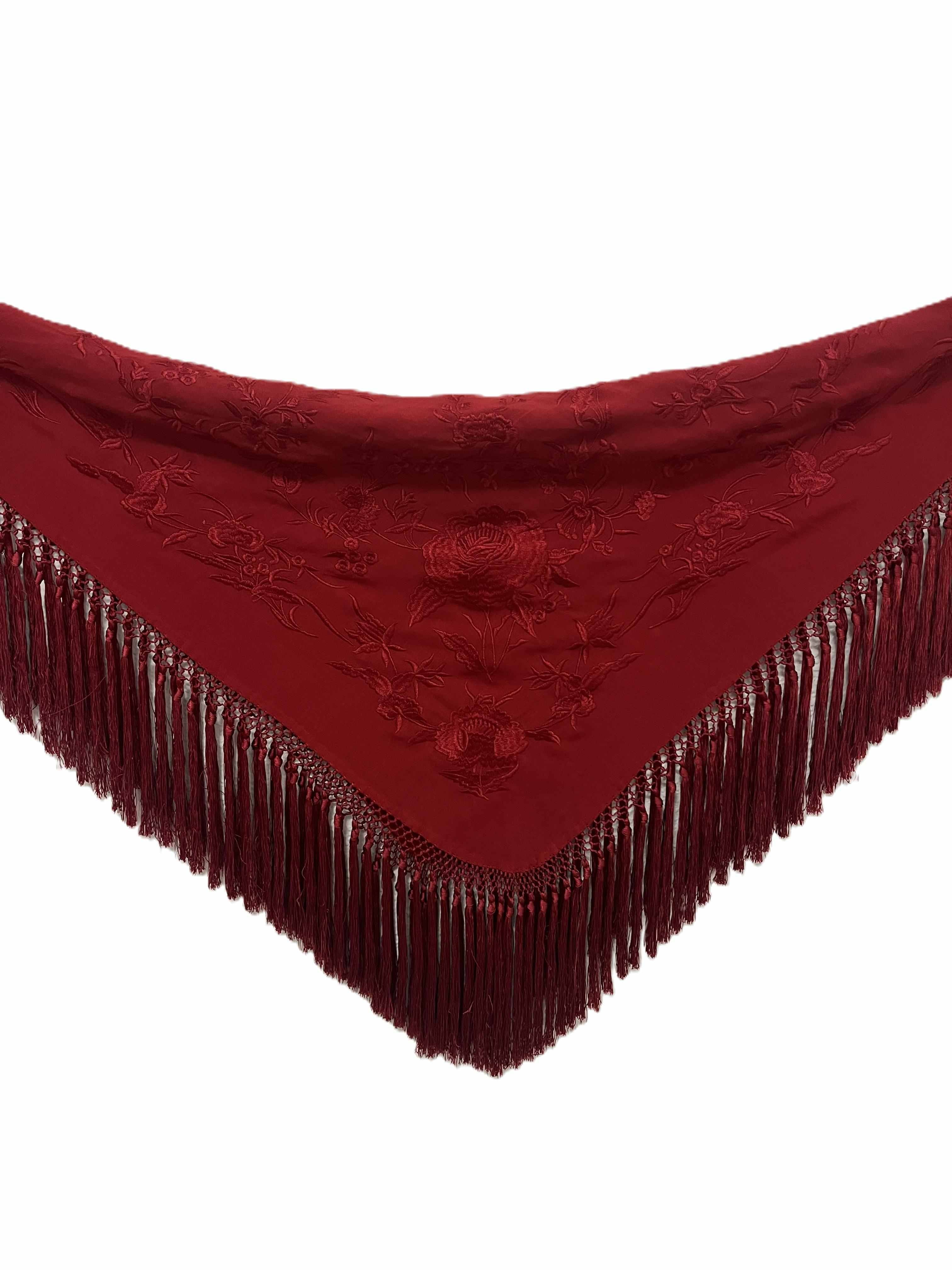 MANTON ALBA CUADRADO ROJO SANGRE