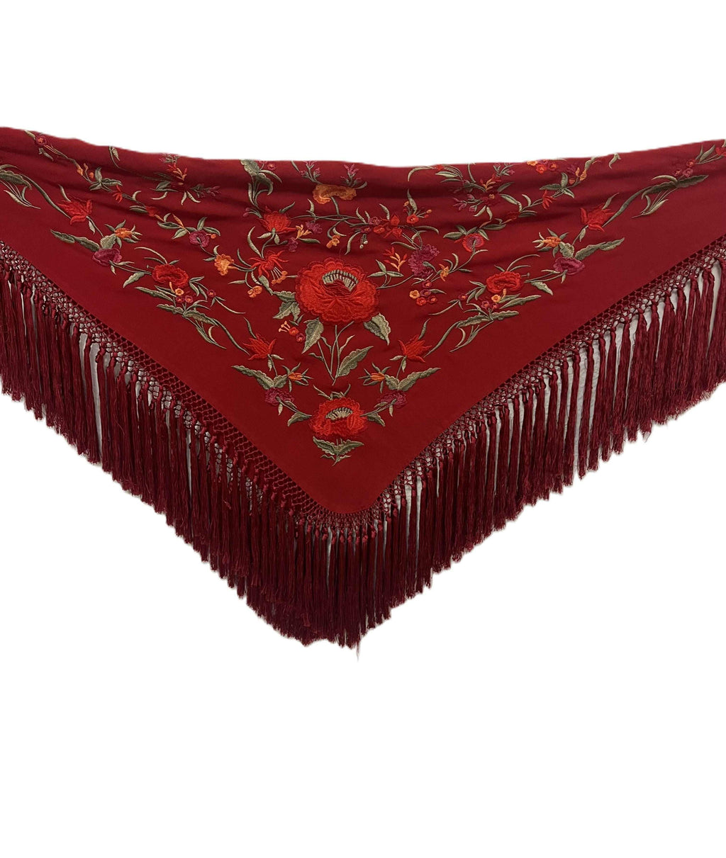 MANTON ALBA CUADRADO ROJO SANGRE