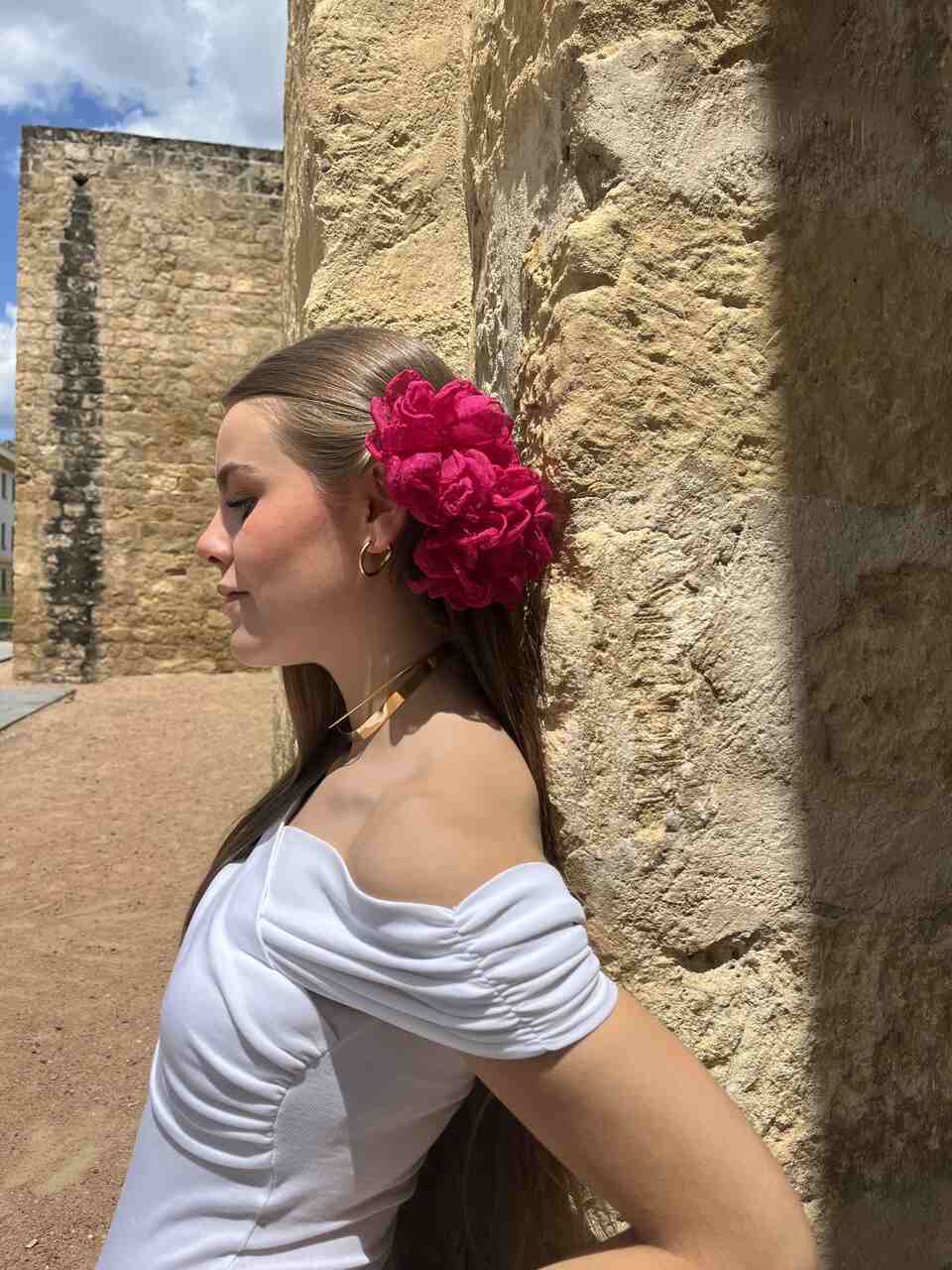 BROCHE FLOR SEDA PETALE