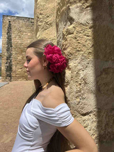 BROCHE FLOR SEDA PETALE