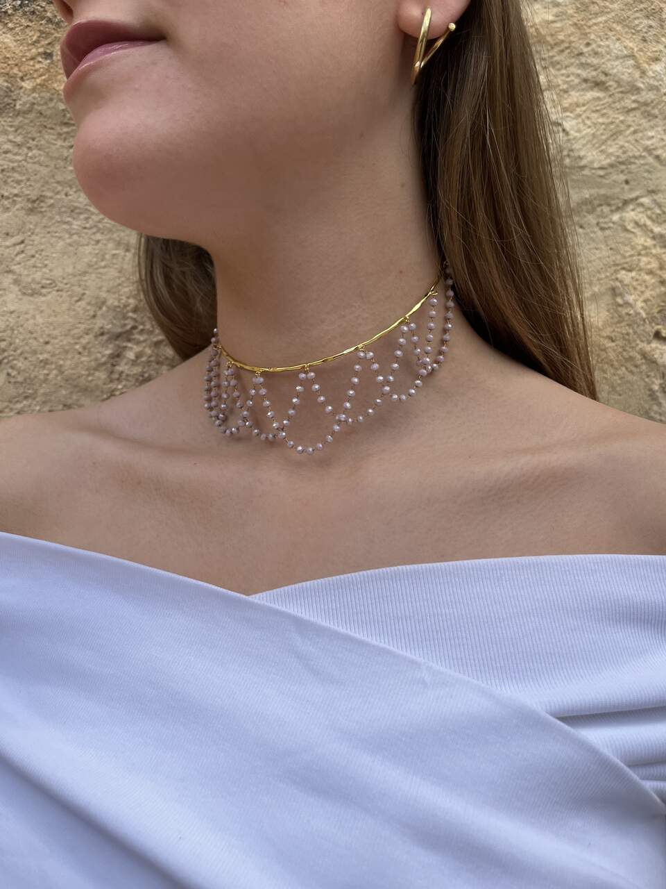 CHOKER CADENA LILA