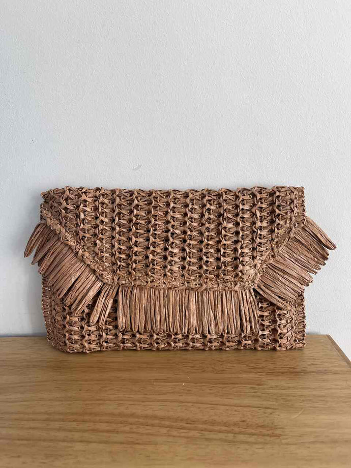 CARTERA RAFIA TEJA
