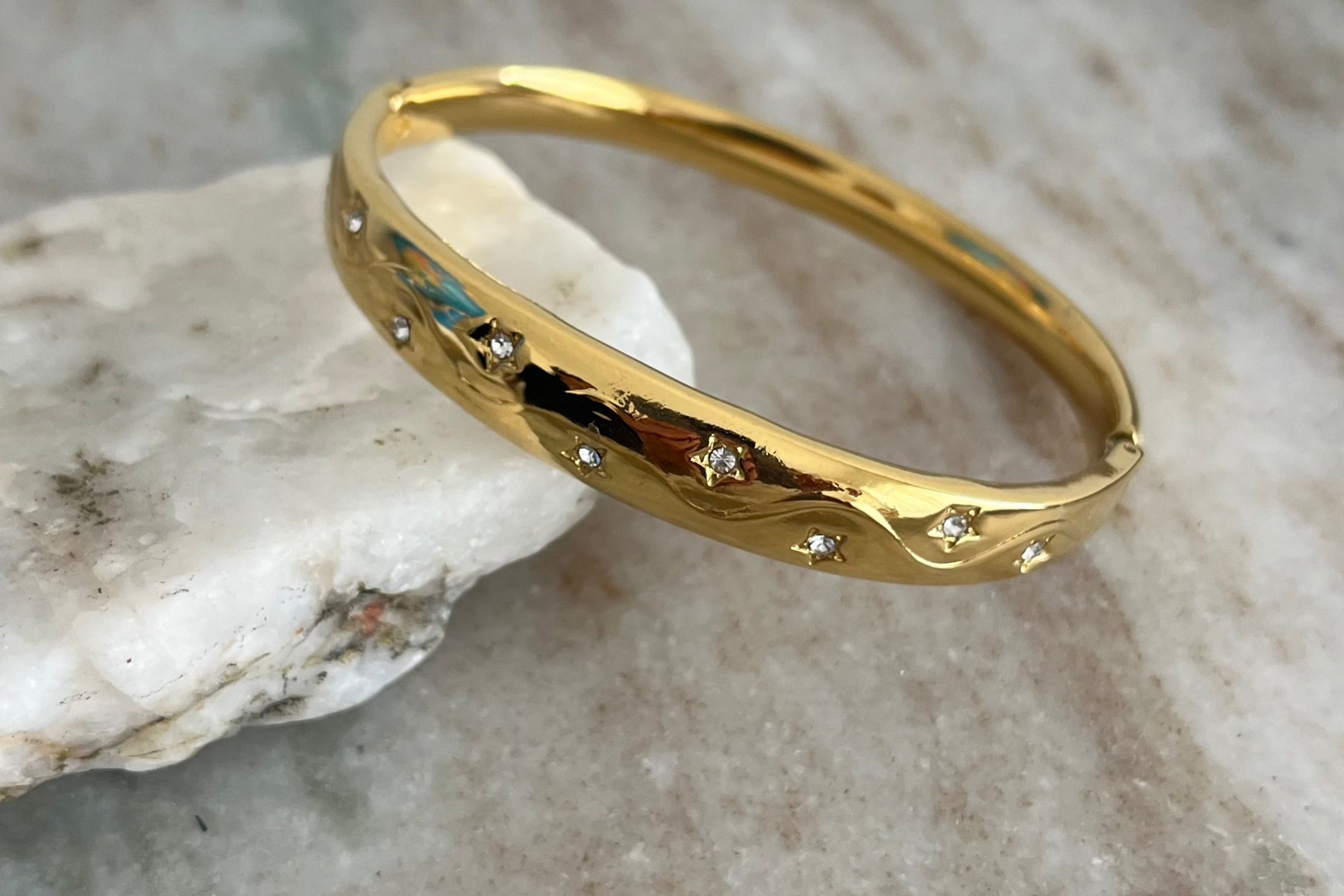 PULSERA BRAZALETE ESTRELLAS ACERO