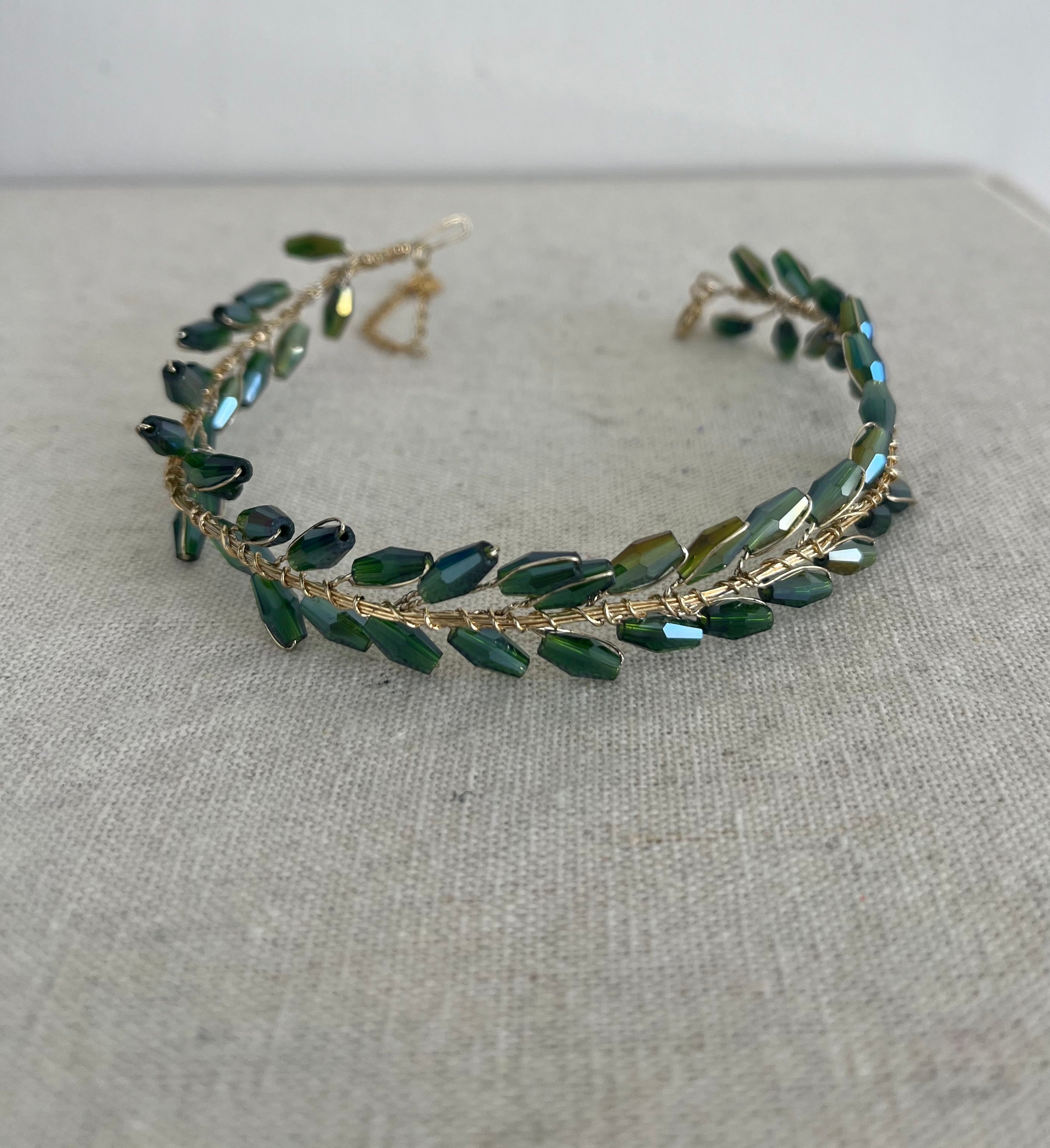 CHOKER VERDE OLIVO