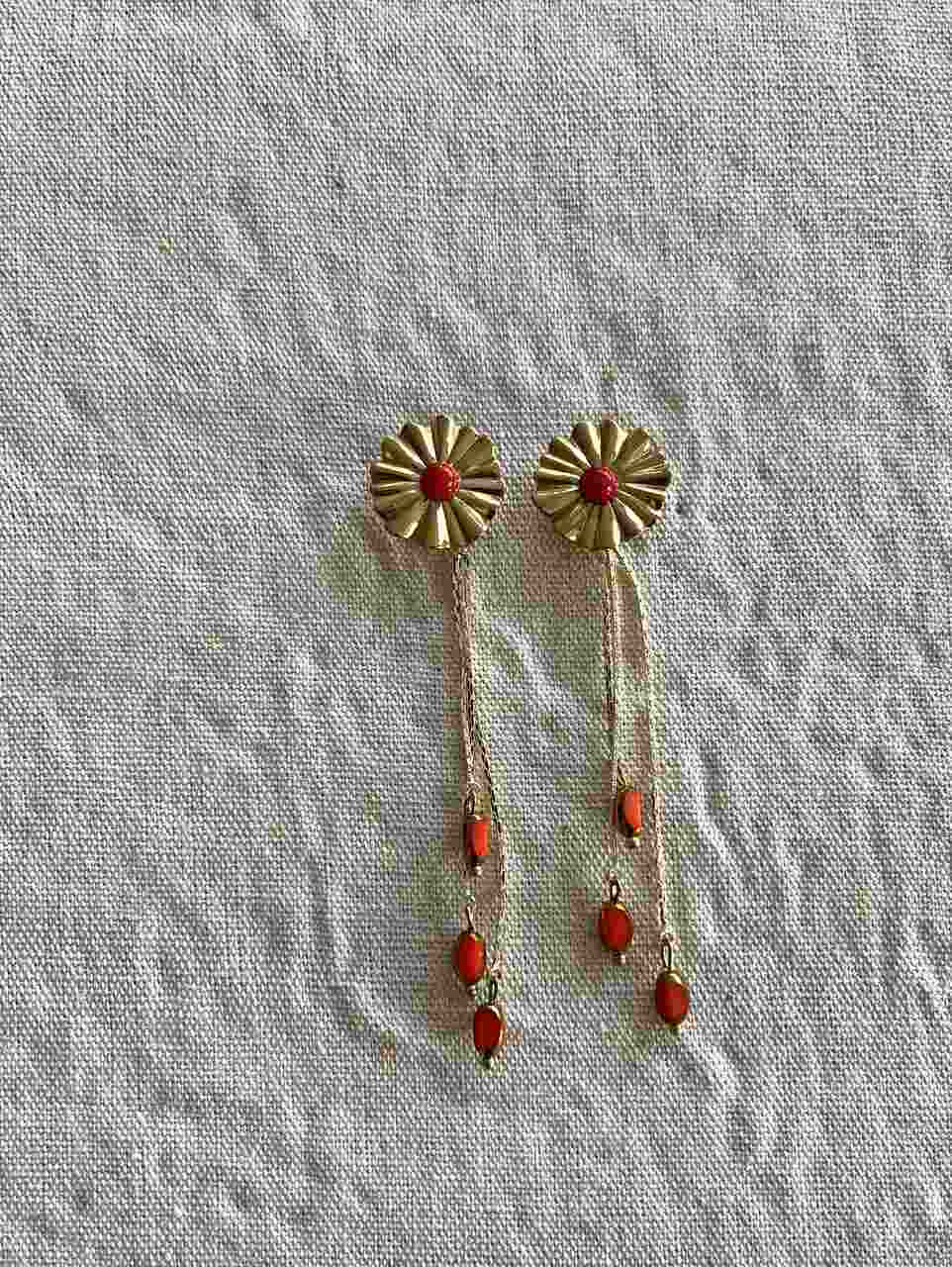 PENDIENTES CORAL Y CRISTAL