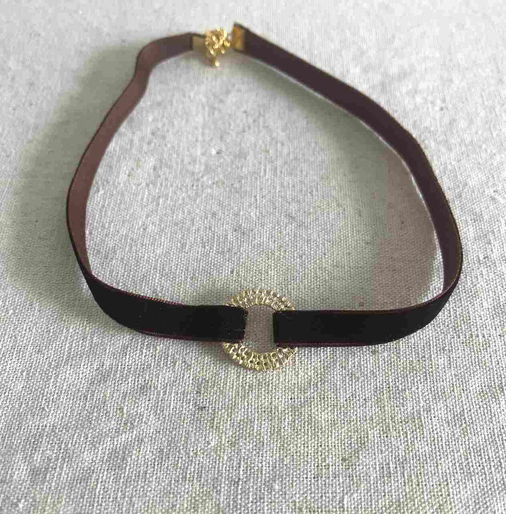 CHOKER ANILLO TERCIOPELO