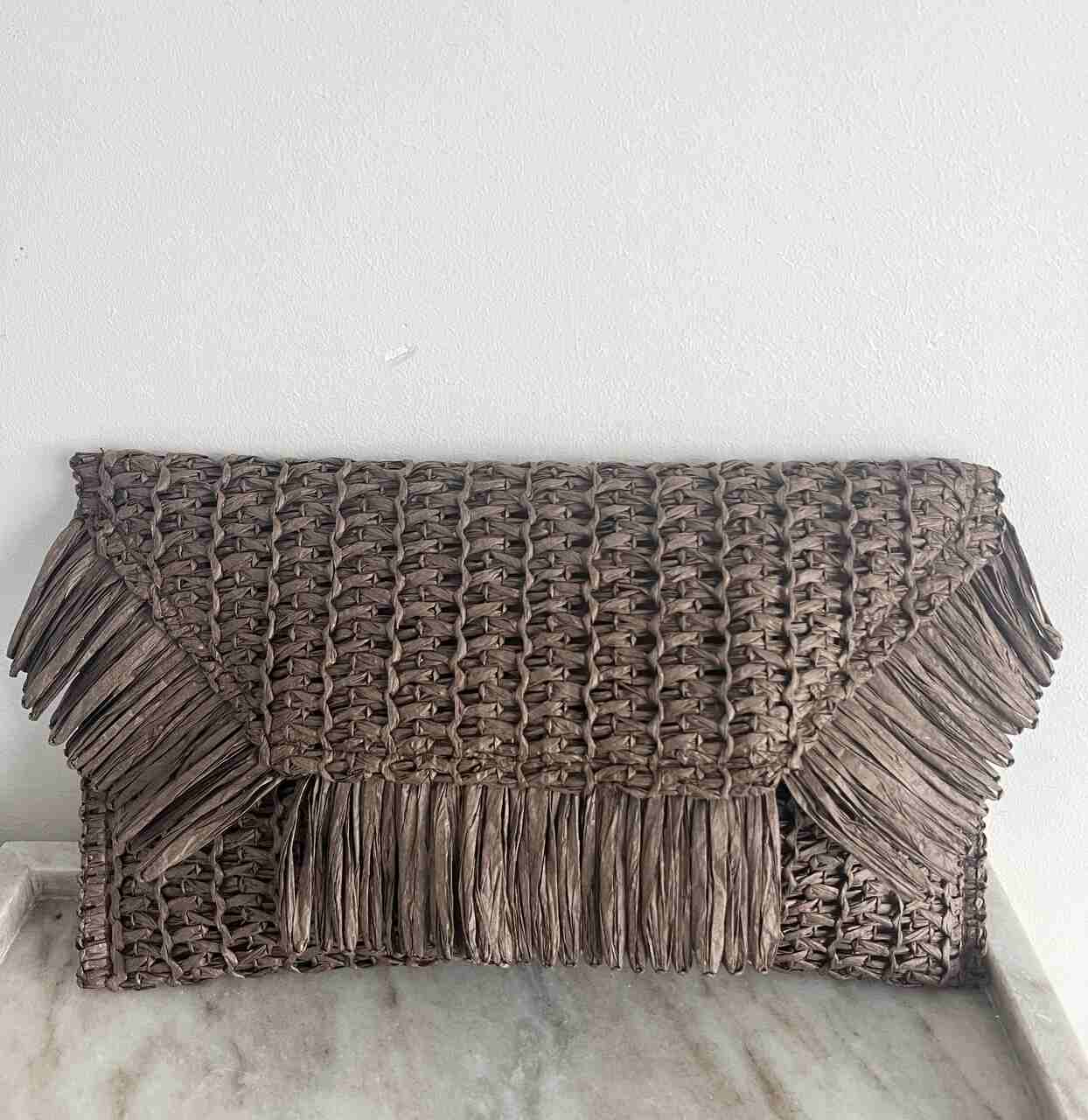 CARTERA RAFIA TEJA