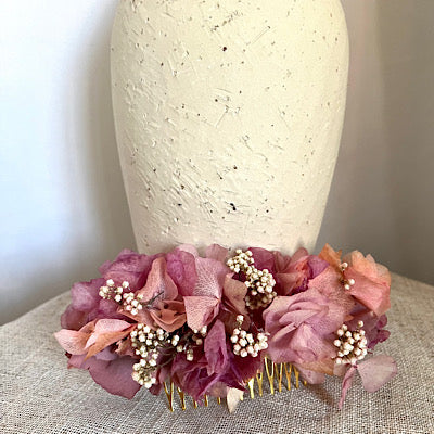 PEINA HORTENSIAS MALVAS Y ROSAS
