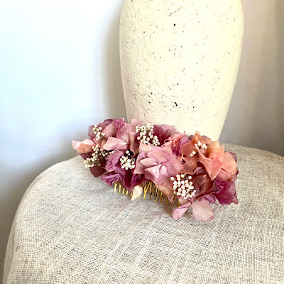 PEINA HORTENSIAS MALVAS Y ROSAS