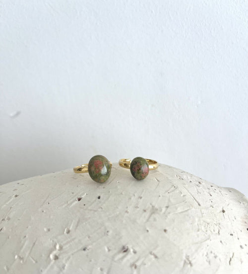 ANILLOS VERDE MARMOLADO
