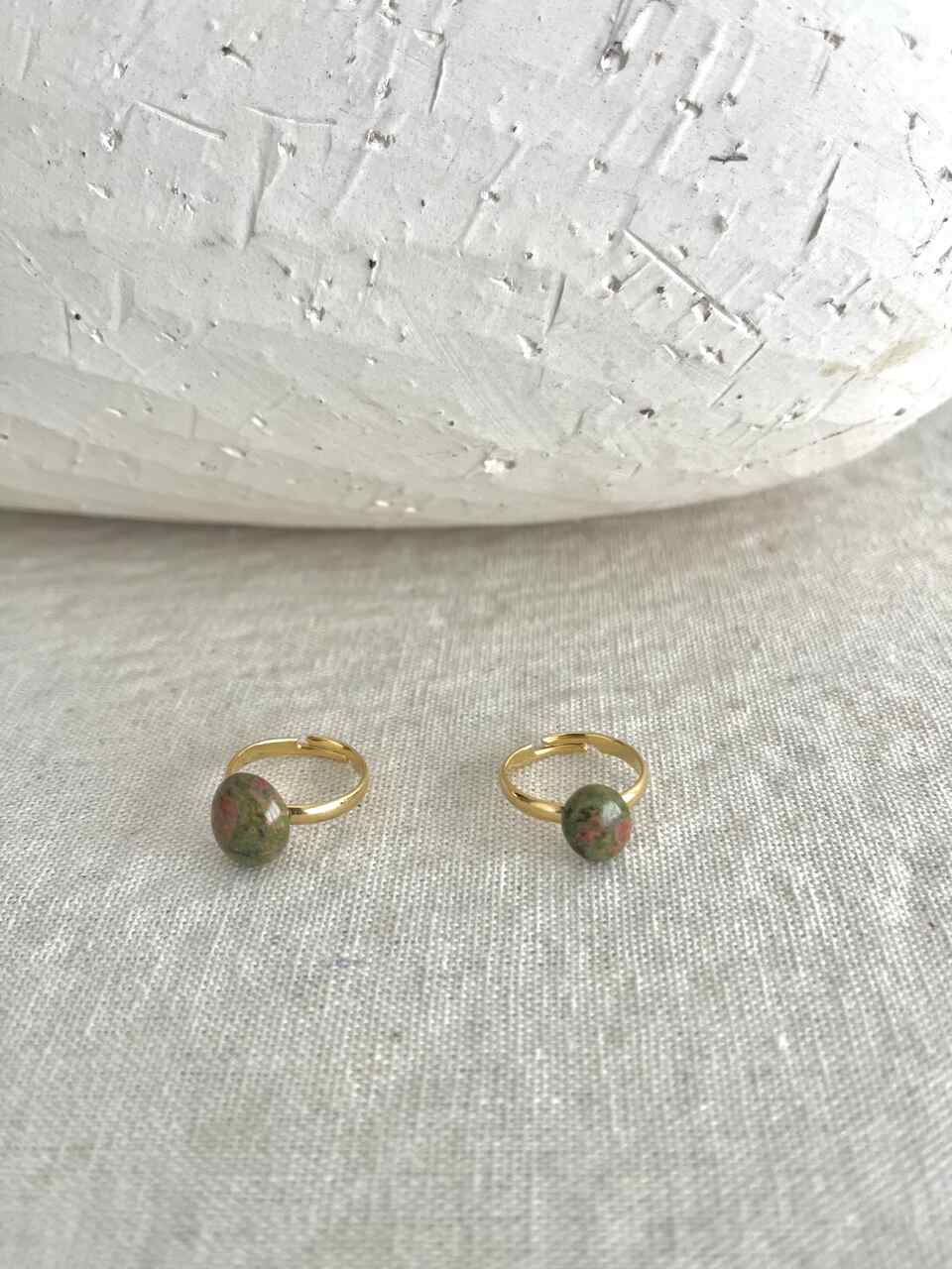 ANILLOS VERDE MARMOLADO