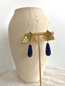 PENDIENTES ABANICO AZULINA