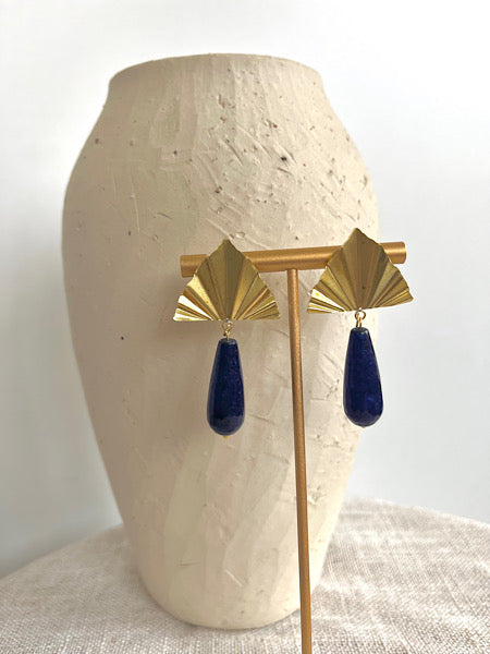 PENDIENTES ABANICO AZULINA