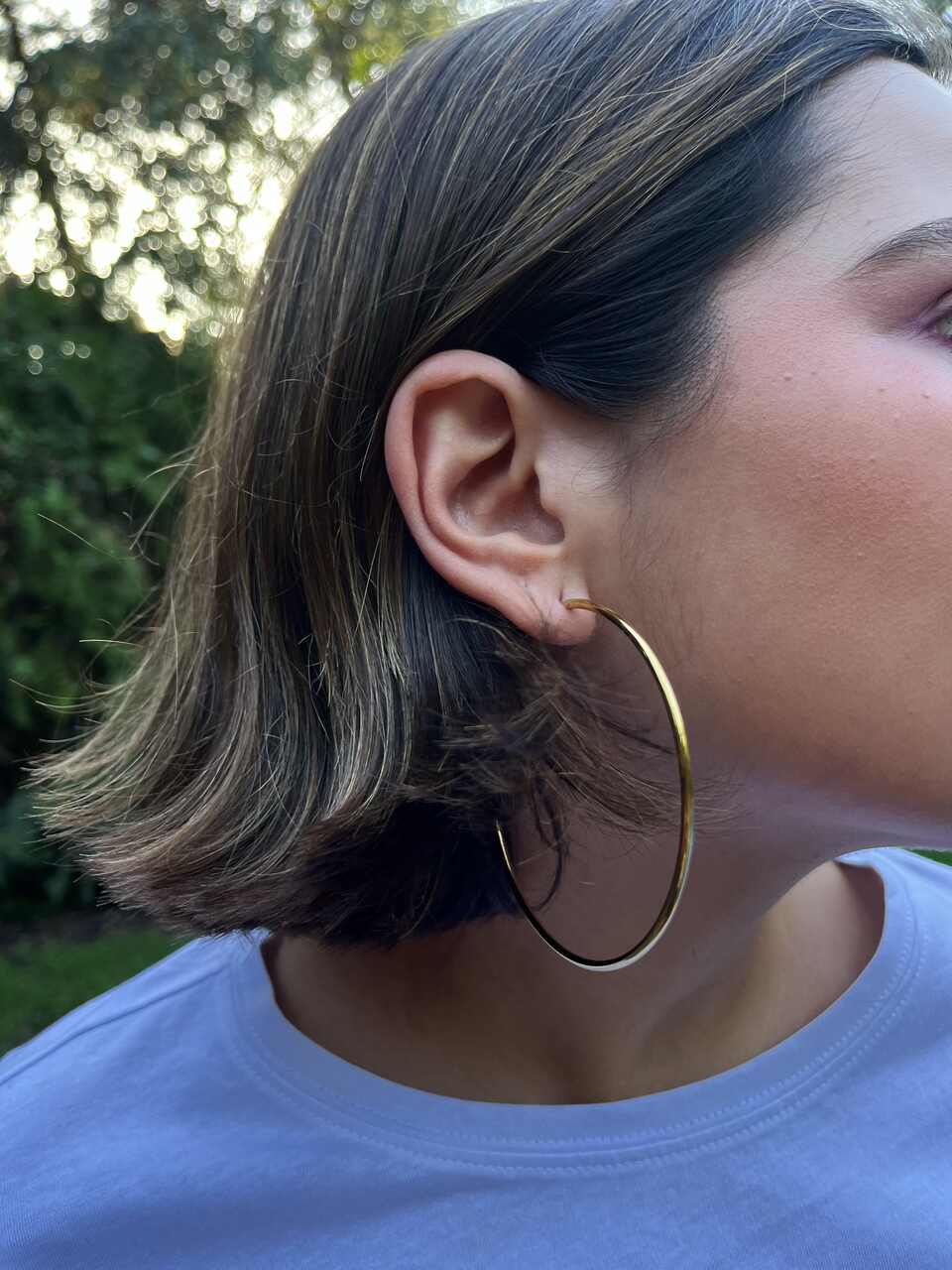 PENDIENTES DE ARO GRANDE DORADOS