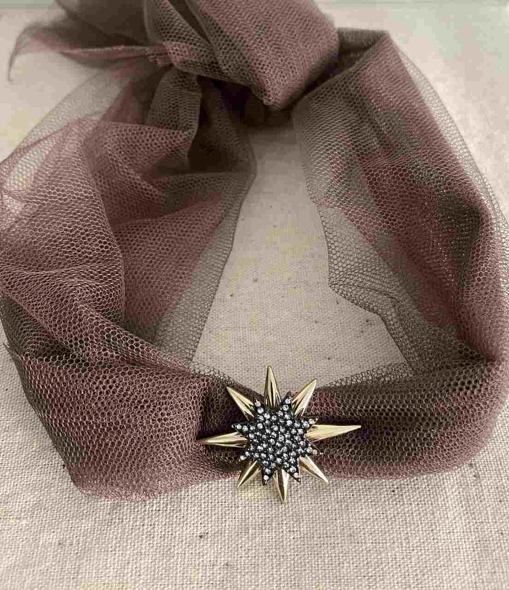 CHOKER TUL NOVA NOIR