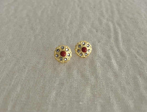 PENDIENTES ROSETON CORAL