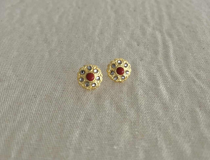 PENDIENTES ROSETON CORAL