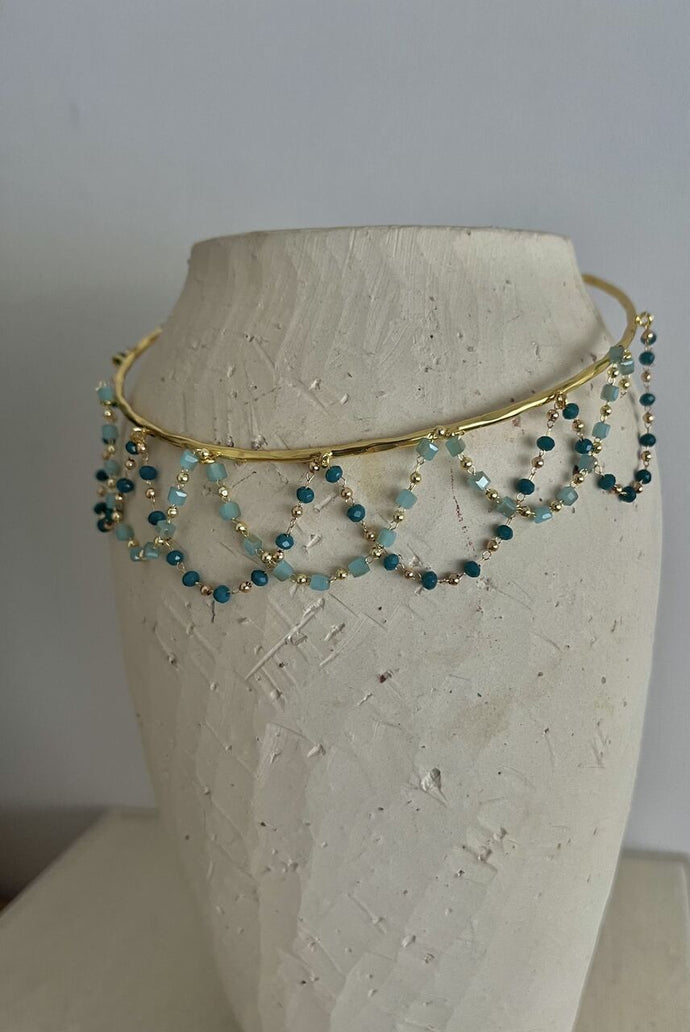 CHOKER TURQUESA Y JADE