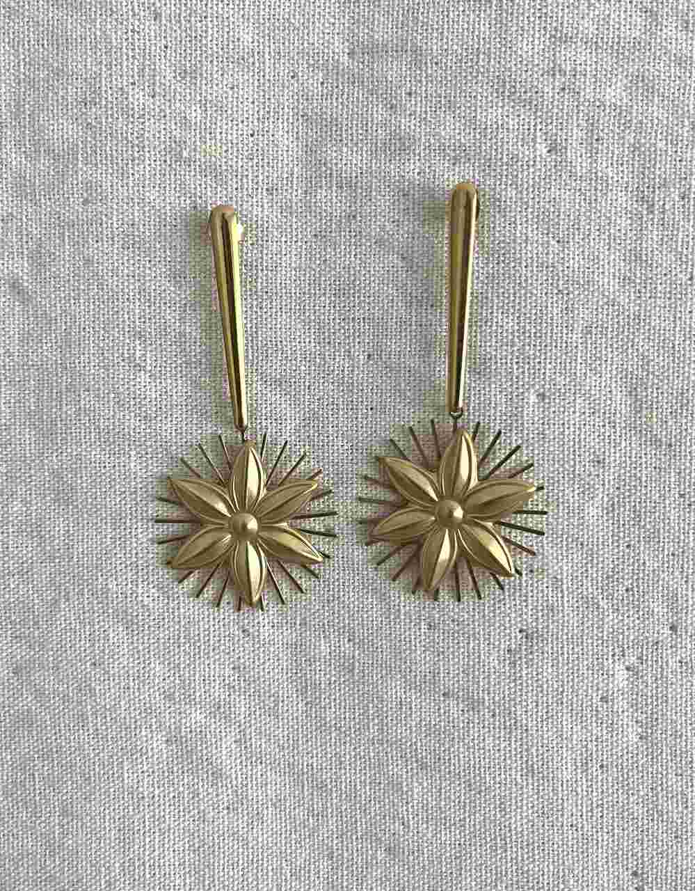 PENDIENTES ROSETON LOTO