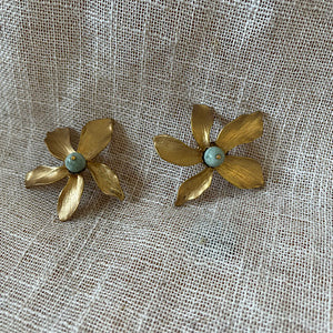 PENDIENTES DALIA VERDE AGUA