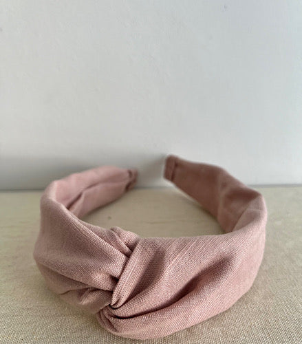 DIADEMA LINO ROSA EMPOLVADO
