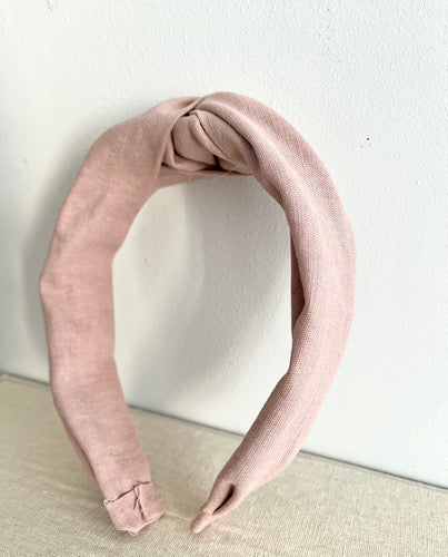 DIADEMA LINO ROSA EMPOLVADO