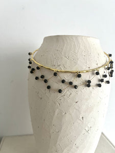 CHOKER COADENA CON PIEDRAS NEGRAS
